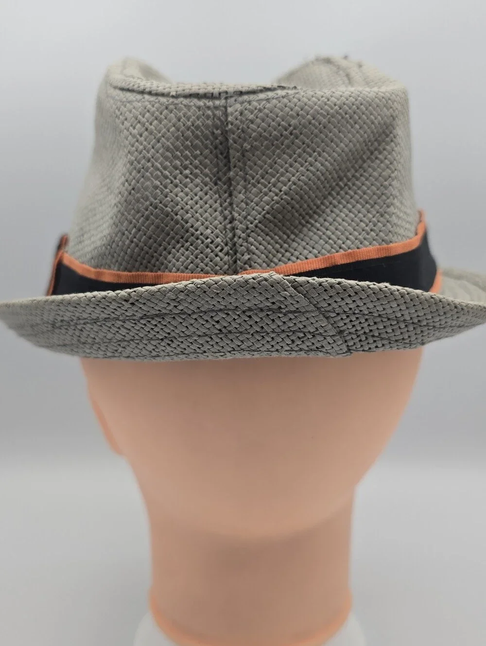 Unbranded Boys Gray Straw Trilby Fedora Hat